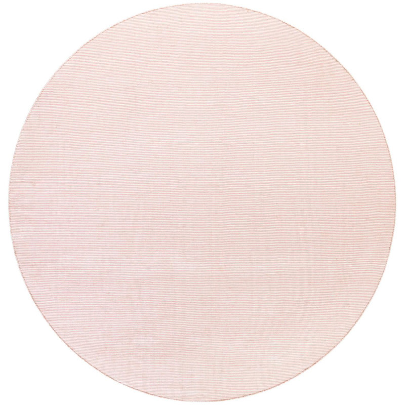 Contemporary Niall Area Rug Pink Roses Color, Round 10'