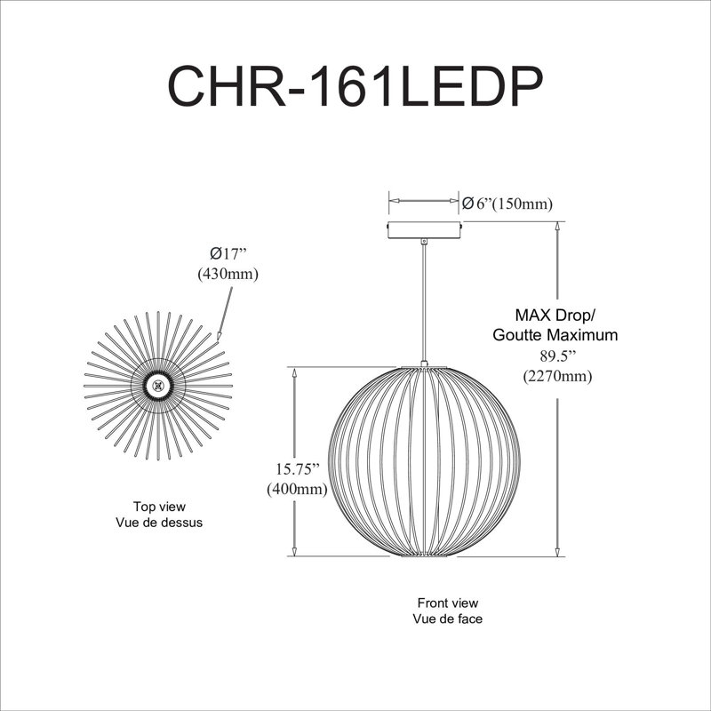 4 - Light LED Unique/Statement Pendant, Matte Black