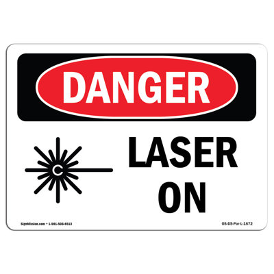 «OSHA Danger Laser» sur l'enseigne