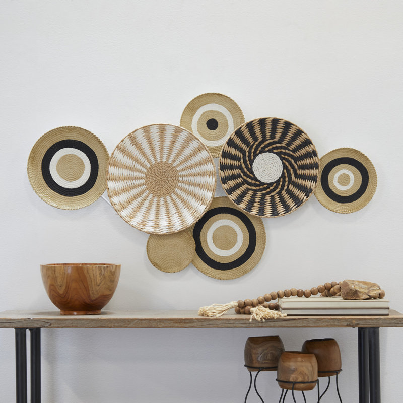 Handmade Boho Abstract Wall Decor on Fabric