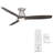Skylark 54" 3 - Blade Outdoor LED Smart Flush Mount Ceiling Fan with Remote Control and Light Kit Included -126056807-66343234