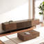 Ahijah Medieval TV Cabinet and Coffee Table 2-Piece Living Room Set, 94.48" Walnut Color