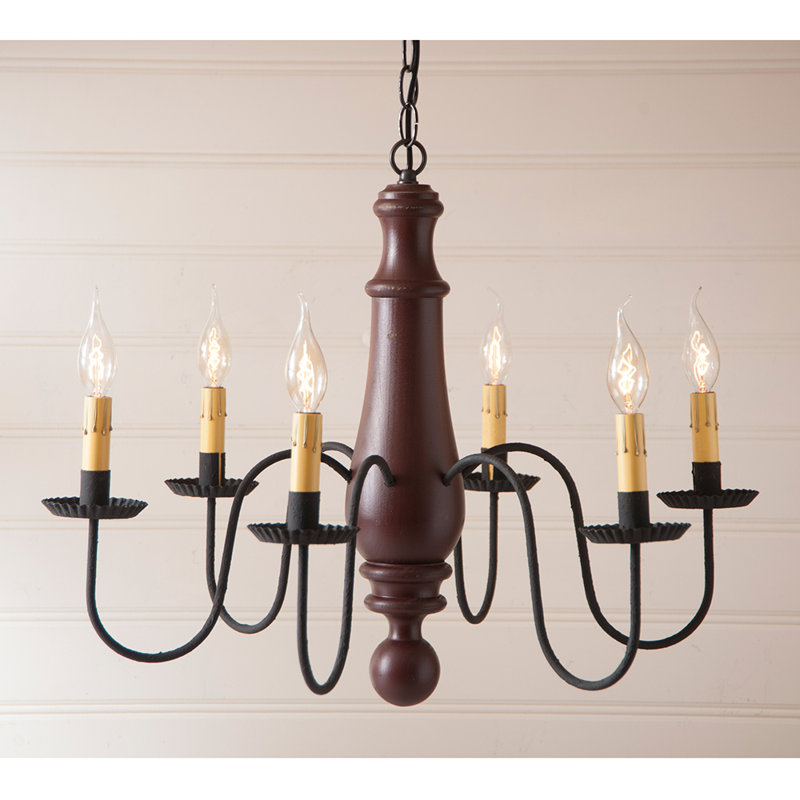 Lustree 6 lumières façon bougie/classique Wetherell, Rouge de Sturbridge