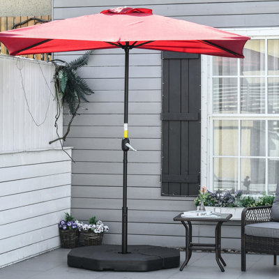 Base de parasol de patio 4 pièces, support extérieur hexagonal robuste pour parasol en porte-à-faux, eau 229 lb, capacité de sable de 275 lb, base robuste noire, support, sable / eau de 275 lb,
