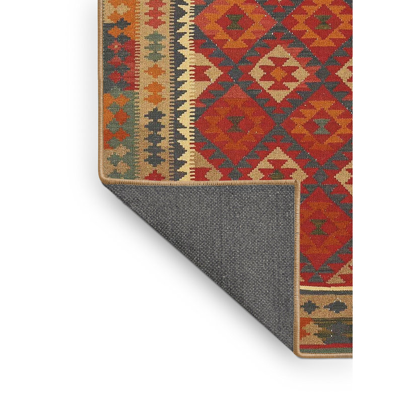 Tapis traditionnel rouge / beige, Rectangle 2 pi x 3 pi
