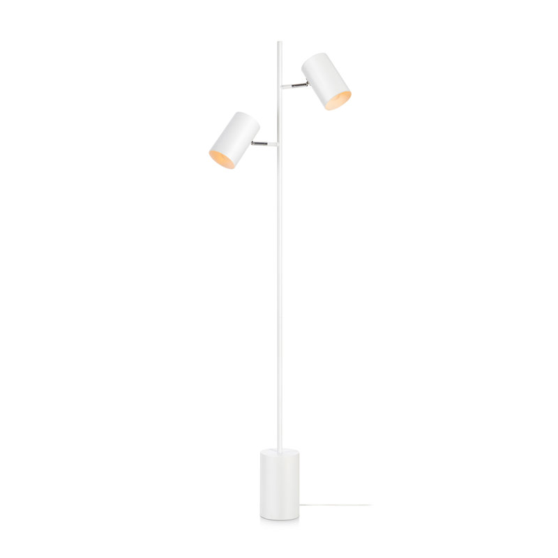 Patin 144cm Task Floor Lamp, White, White