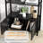 Modern Arched Bookshelf with Doors - 71.5" Tall 4-Tier Metal Bookcase Cabinet - Freestanding Storage & Display for Living Room or Home Office - Black Black Frame
