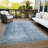 Machine Washable Indoor/Outdoor Xhevrie Denim Rug-17701405