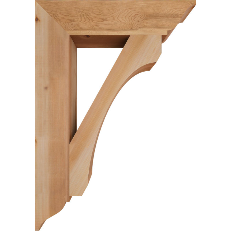 Support en bois rustique traditionnel BKTLEC01, Cèdre rouge de l'Ouest (lisse), H 40 po x l 5,5 po x P 28 po