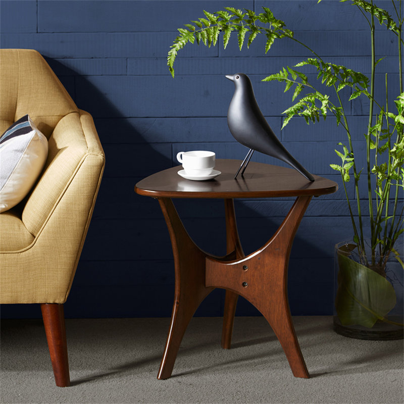 Table d'appoint triangulaire en bois