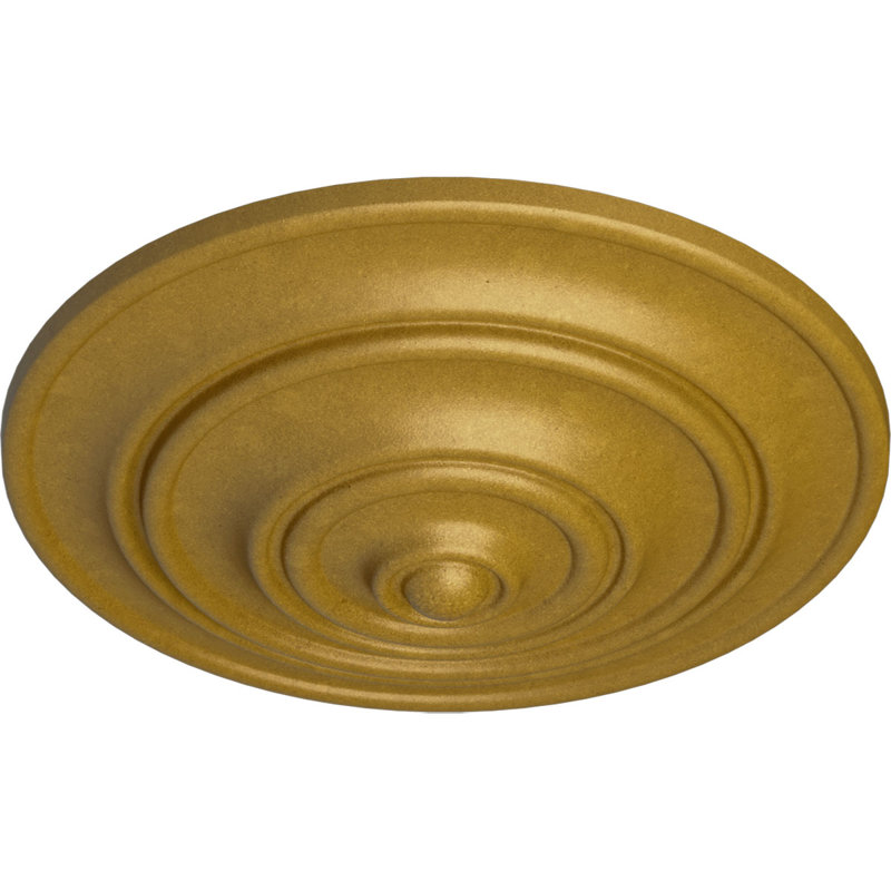 Médaillon de plafond Endurathane Classic, P 13 1/4 po x P 1/2 po (pour auvents jusqu'à 4 1/8 po), finition dorée Pharaon peinte à la main