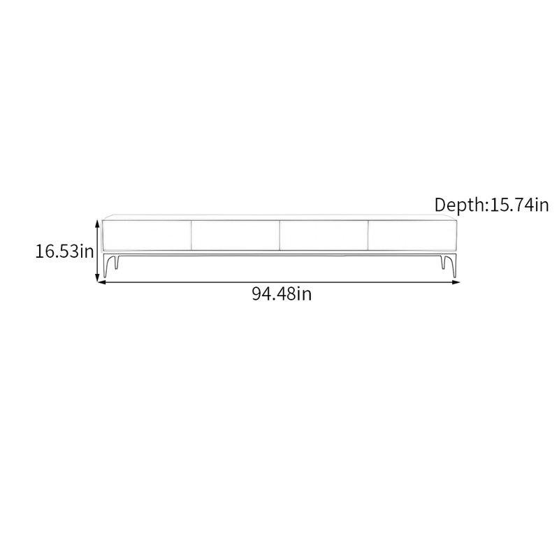 Meuble télé Minimalist, 16.53"H x 94.48"L x 15.74"W