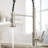 Commercial Brushed Nickel Kitchen Faucet With Pull Out Sprayer, Single Handle Singlaucet-117581122