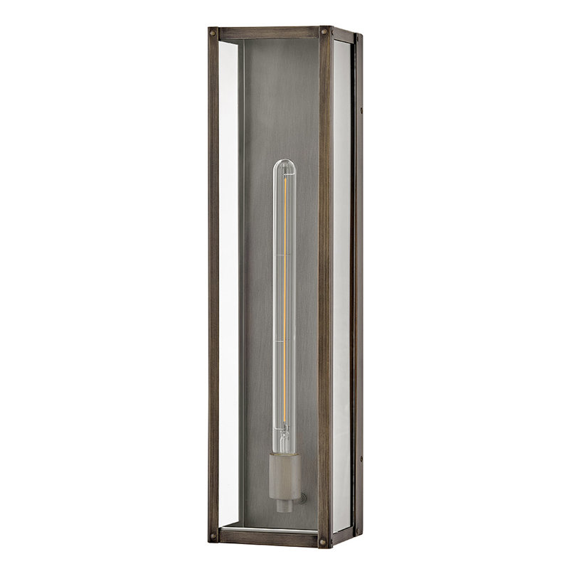 Hinkley Max Large Wall Mount Lantern, 24" H x 6" W x 6" D, Brown