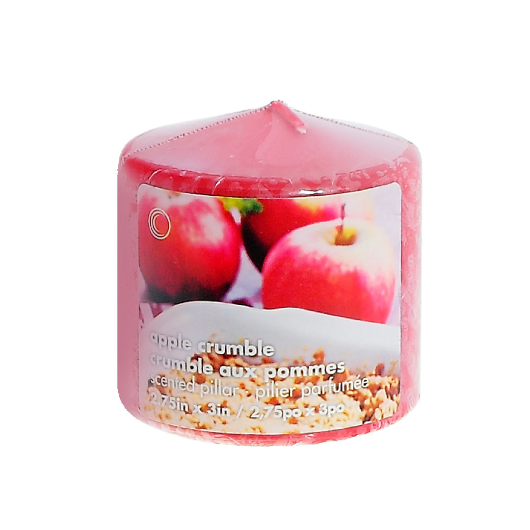 Apple Crumble Scented Pillar Candle (Set of 4) iH casadécor