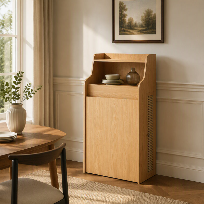 Ensemble de table et de chaises de salle à manger escamotables en rotin avec chargement USB, gain de place et multifonctionnel pour les cuisines modernes