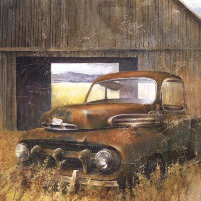Rusty Old Truck - Wrapped Canvas Painting