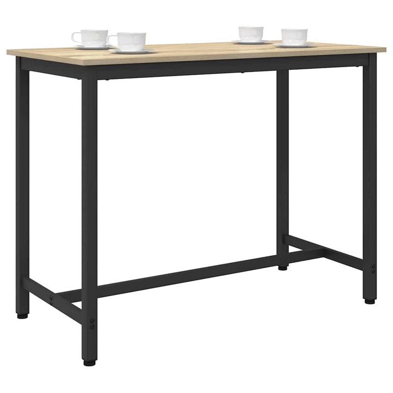 Metal Base Dining Table, Sonoma Oak, 76.5cm H x 100cm W x 50cm D