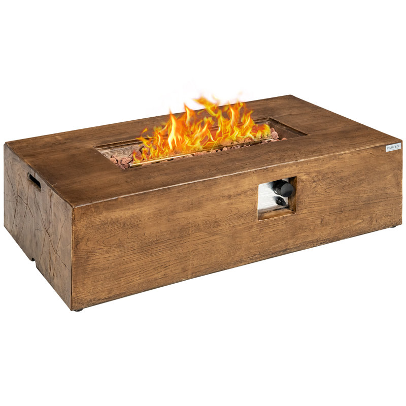 Rectangle Stainless Steel Propane Smokeless Fire Pit Table