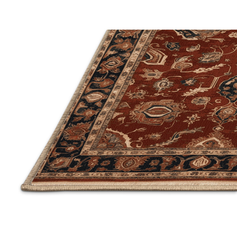 Tapis brun lavable à la machine, Carré 8 pi