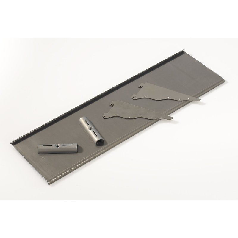 Tablette Chyeanne, H 4 po x l 24 po x P 7 po, Argent
