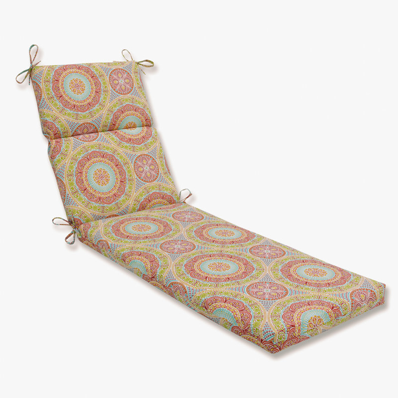 Coussin de chaise longue Sharwari, Rose / Orange