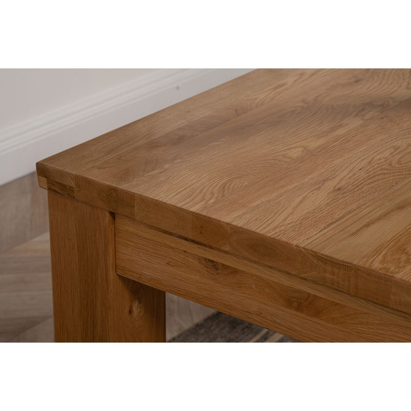 Anayansi Oak Solid Wood Dining Table, 77"H x 127"L x 82"W