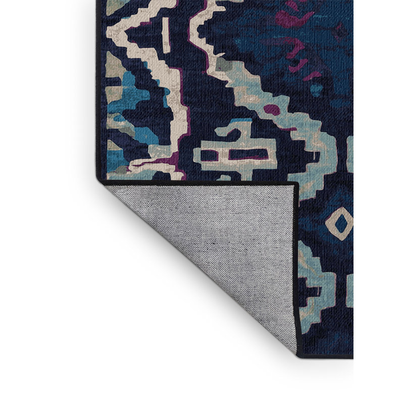 Machine Washable Gray Area Rug, Rectangle 5' x 7'