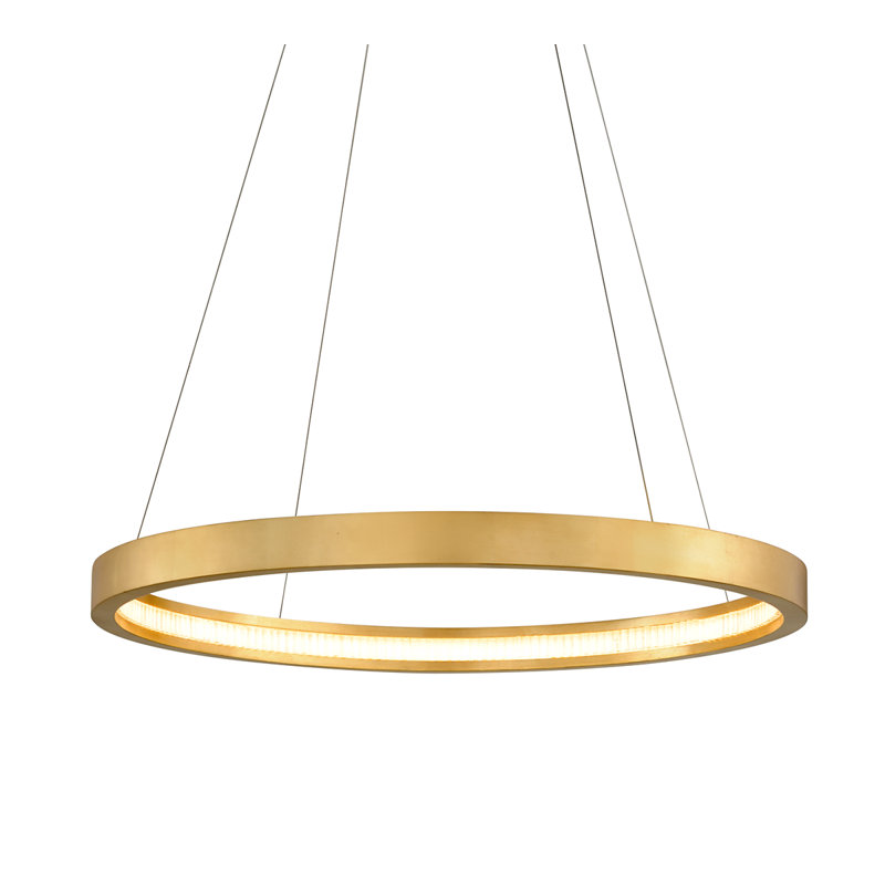 Jasmine 1 Light Chandelier, Gold Leaf, 114" H x 36" W x 36" D