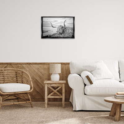 Bétail avec toile flottante encadrée Ocean Breeze par Jasper Huish