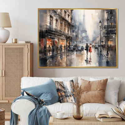 «Fashion Couture Cityscape», art mural encadré