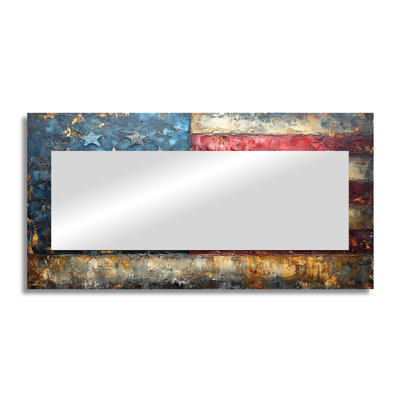 Usa Flag Emancipation Proclamation I - Landscapes Mirror Wall Decor - Printed On Metal