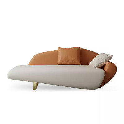 Minimalist Modern Solid Wood Leather Bedroom & Living Room Chaise Lounge