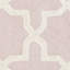 Tapis rose clair / ivoire en laine touffeté à la main à motif géométrique d'Igna-121805750