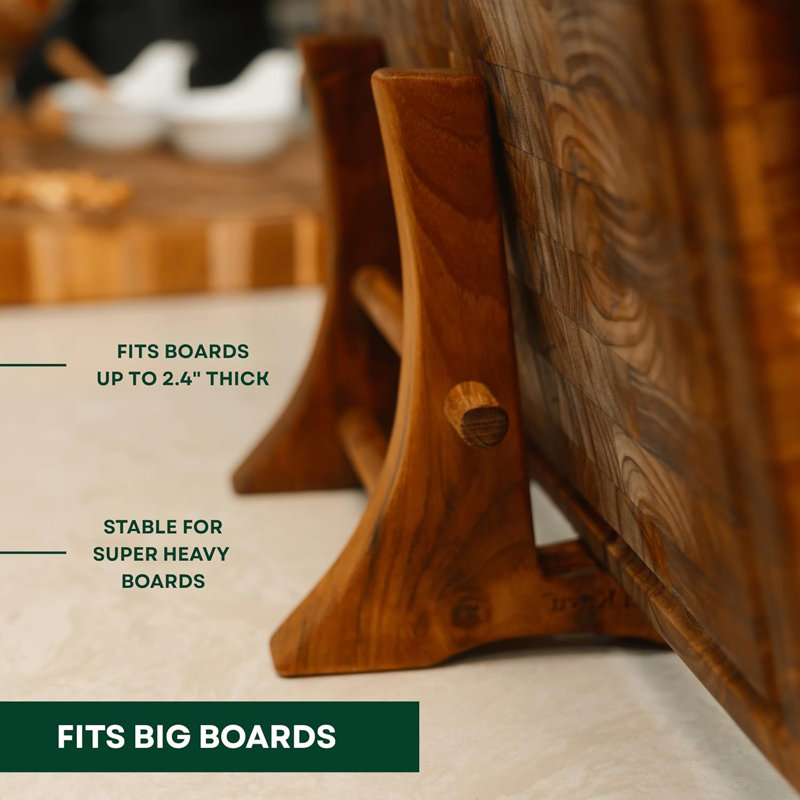 Support pour planche à découper et support de séchage en bois de teck JAVANTI Kayu