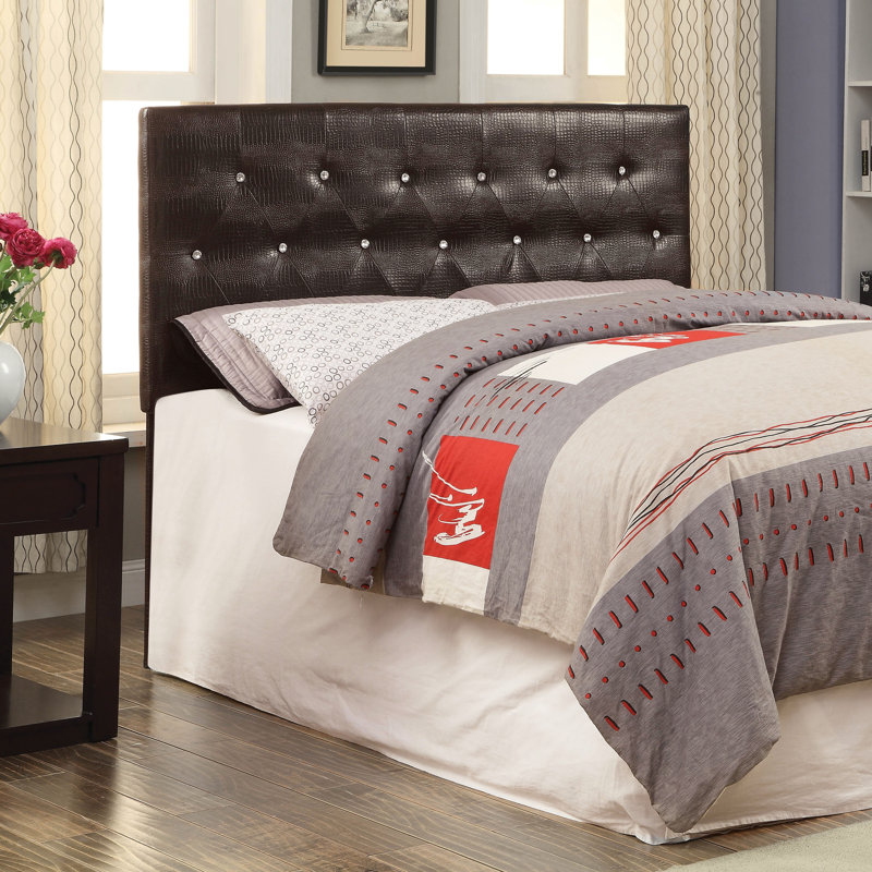 Tête de lit tapissier Sarina, Double / Grand, Brun