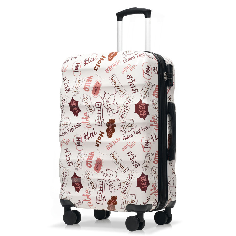 Ensemble de valises 3 pièces - Valises rigides avec roulettes et verrou TSA, léger et durable PC + ABS, conception extensible brillante et vibrante pour le voyage (20 po / 24 po / 28 po)