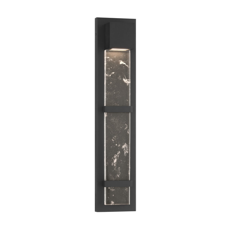 Minka Lavery Sol - Applique murale d'extérieur 1 lumière DEL au fini sable charbon