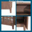Buffet 60 pouces Mid-Century moderne avec portes et tablettes pour le rangement du salon-460583546