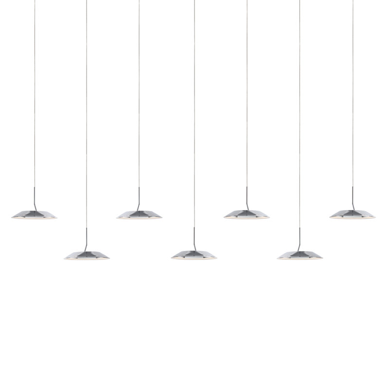 Royyo 7 - Light LED Pendant, Chrome