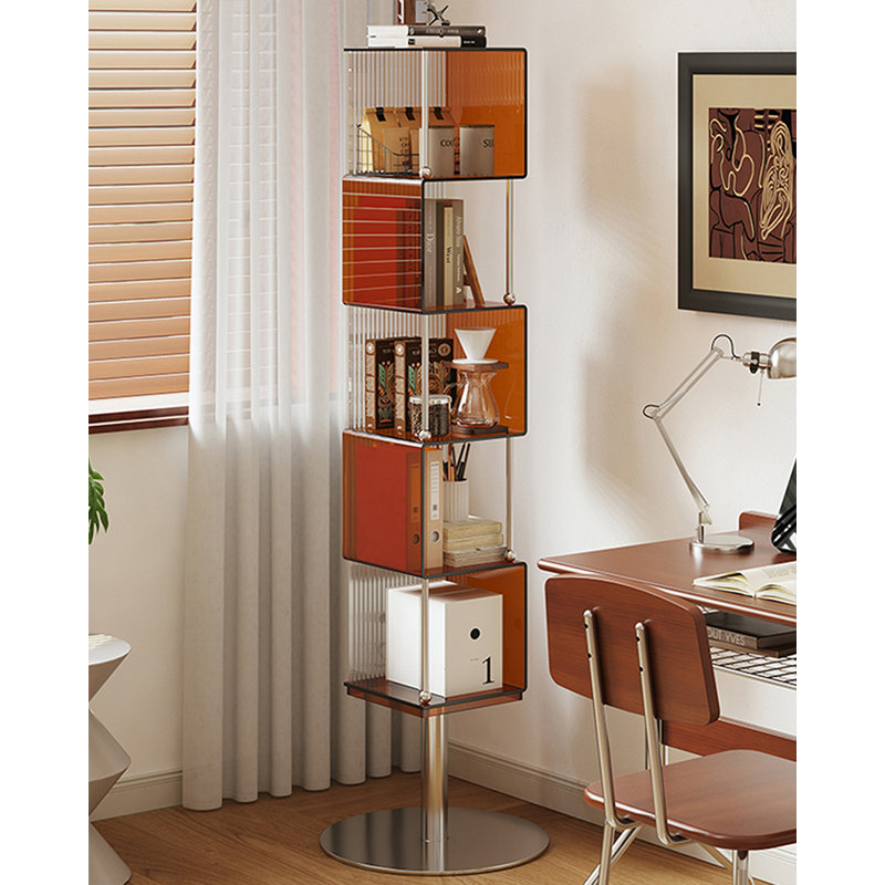 Bibliothèque standard brune moderne en acrylique, Brun