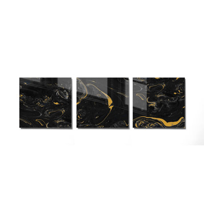 3 Piece No Frame Print on Glass
