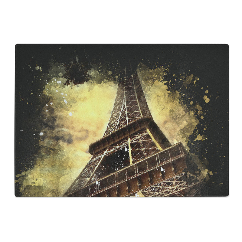 Eiffel Tower Vol.7 Paint Splash Chopping Board, 0.4cm H x 20cm W x 28.5cm L