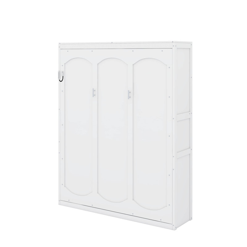 Lit escamotable double avec tablettes