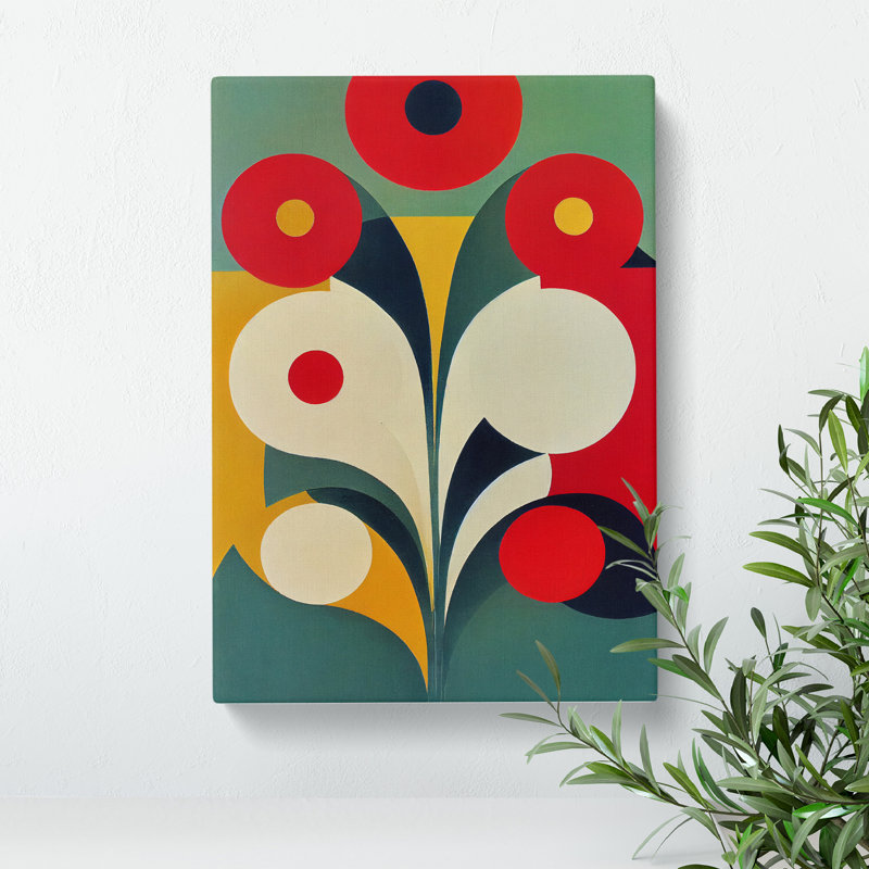The Abstract Flowers No.5 - Wrapped Canvas Painting, 50cm H x 35cm W x 3cm D