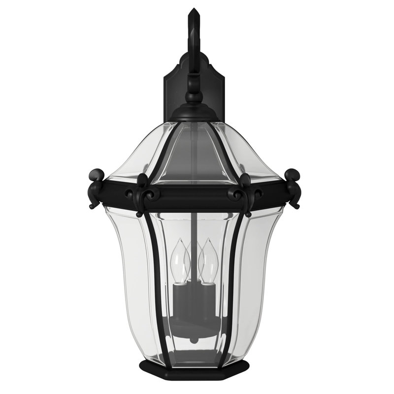 San Clemente 3-Light Outdoor Wall Lantern, Museum Black