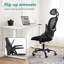 Chaise de bureau Mid-Century ergonomique avec hauteur réglable, fonctions pivotantes et roulantes, tissu respirant pour le confort de ou du bureau