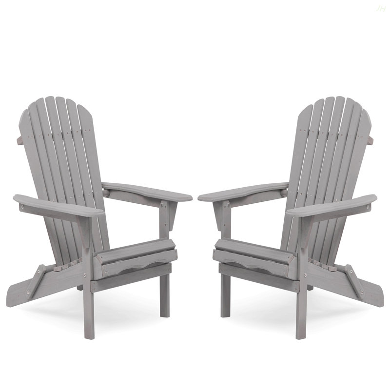 Wood Lounge Patio Chair For Garden Outdoor Wooden Folding Adirondack Chair Set Of 2 Solid Wood Lounge Patio Chair For Garden, Lawn, Backyard,