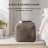 Marta 20" Mocha Grid Upholstered Pouf Ottoman-117292674