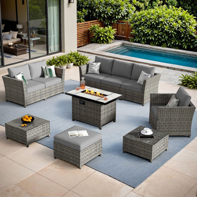 Ignatz 10 - Piece Patio Furniture Set With Cushions